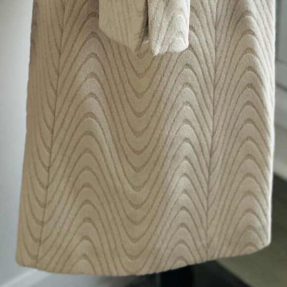 Vintage Lisa Fashion Rich Cream Textured Angora & Wool Long Coat – US 12 - Picture 9 of 14